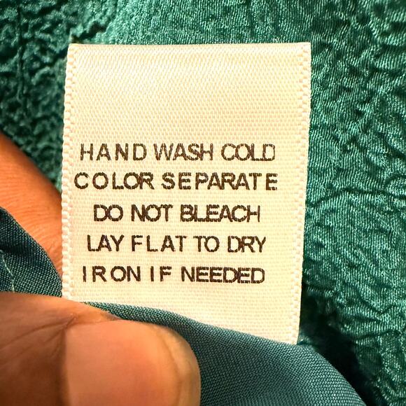 Gilli Satin Look Emerald Green Faux Wrap Midi Dress Size M New With Tags - Picture 7 of 7